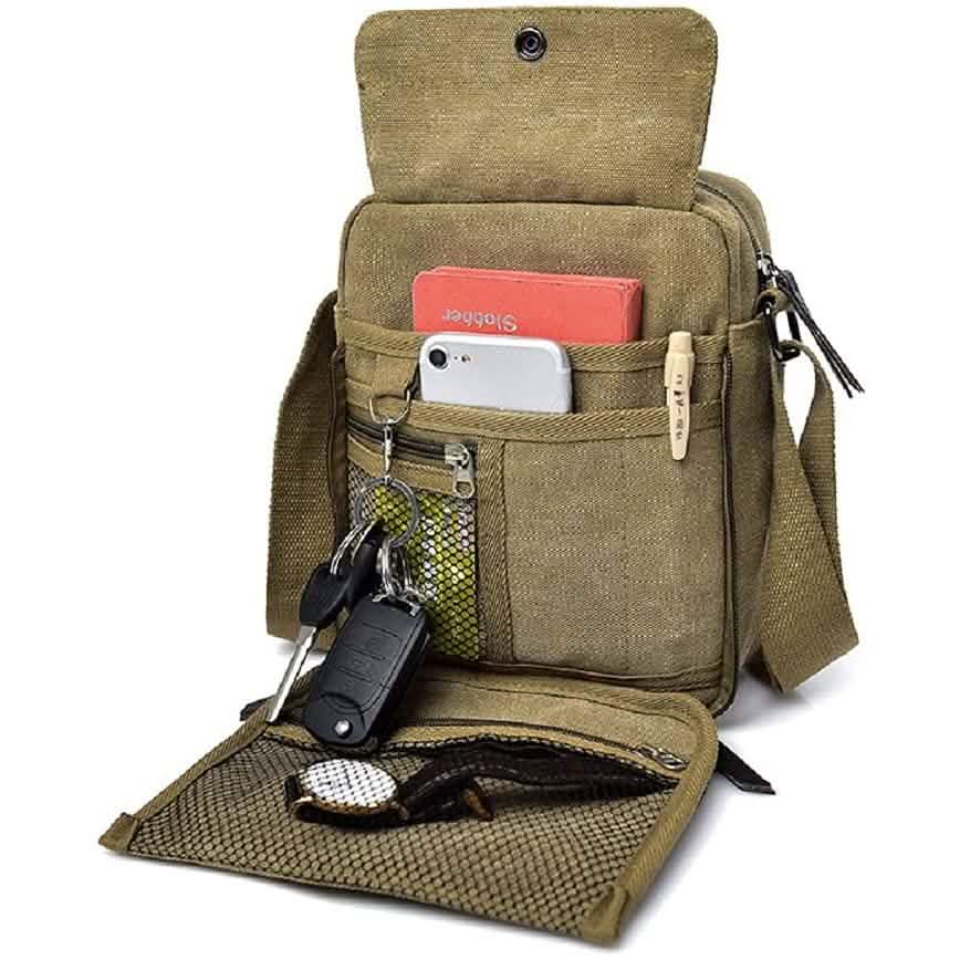 Canvas Travel Wallet Casual Messenger Bag