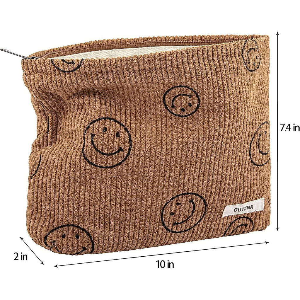 Chic Corduroy Travel Pouch for Women