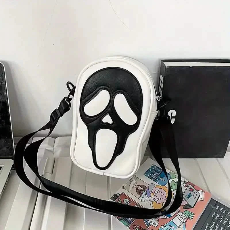 Ghost Skull Pattern Shoulder Bag