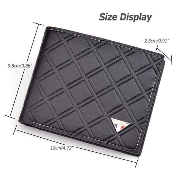 Men's RFID Genuine Leather Slim Trifold Wallet