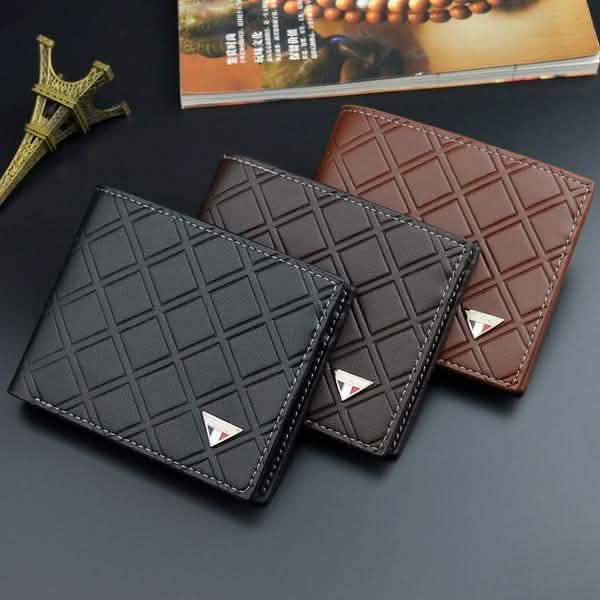 Men's RFID Genuine Leather Slim Trifold Wallet