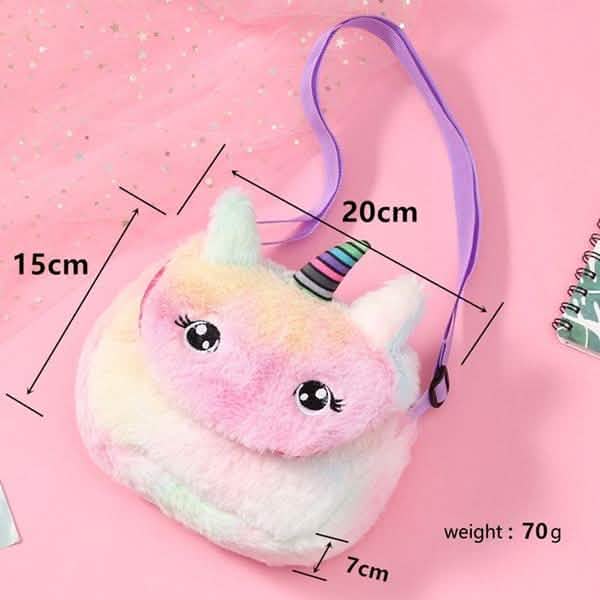 Rainbow Unicorn Plush Shoulder Bag
