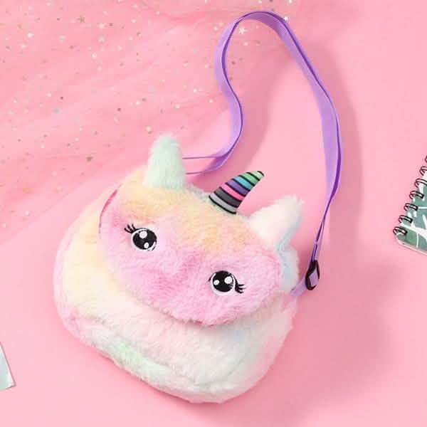 Rainbow Unicorn Plush Shoulder Bag